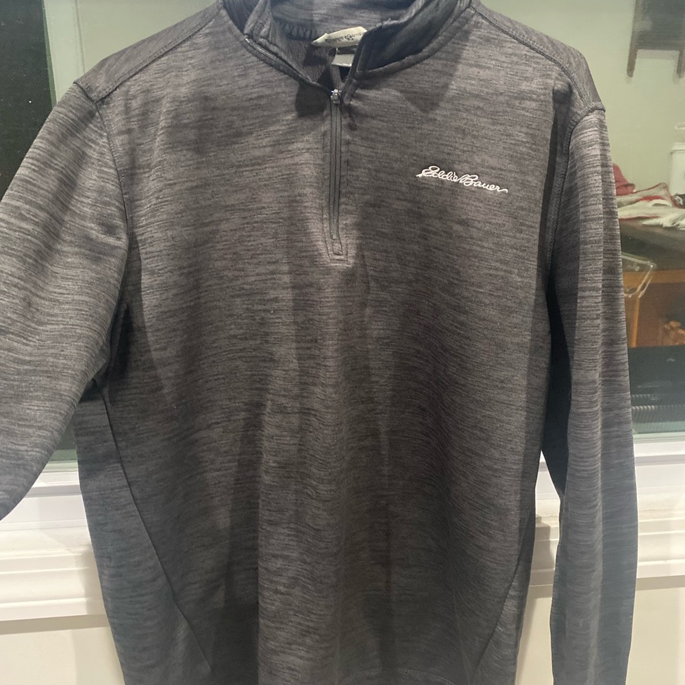 Eddie Bauer Charcoal Quarter-Zip Pullover